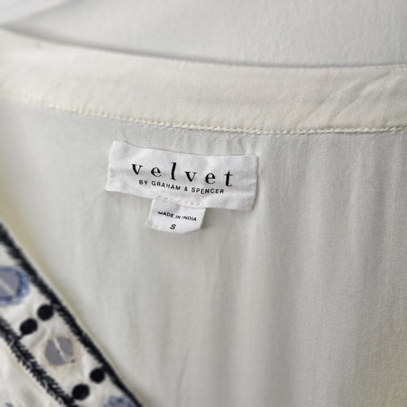 Velvet Graham & Spencer Embroidered Sequin Boho Top S - Picture 5 of 11